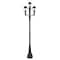 Z-Lite Davina 3 Light Outdoor Post Mounted Fixture, 31.5in. W x 125.75in. H, Black 5016PHMR-4-564P-BK - alternate 3